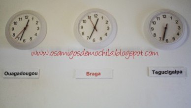 Relogios do Braga Pop Hostel