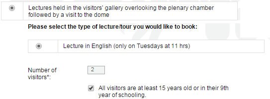 Como agendar a visita ao Reichstag?