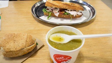 Sandwich and soup at New Fork Rotterdam